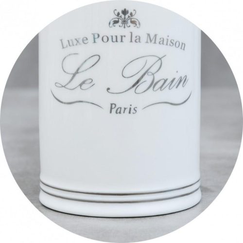 Provence-i stílusú fogkefetartó porcelánból FEHÉR színben