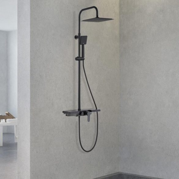 Yoka Oslo többfunkciós zuhanyrendszer csapteleppel - fekete