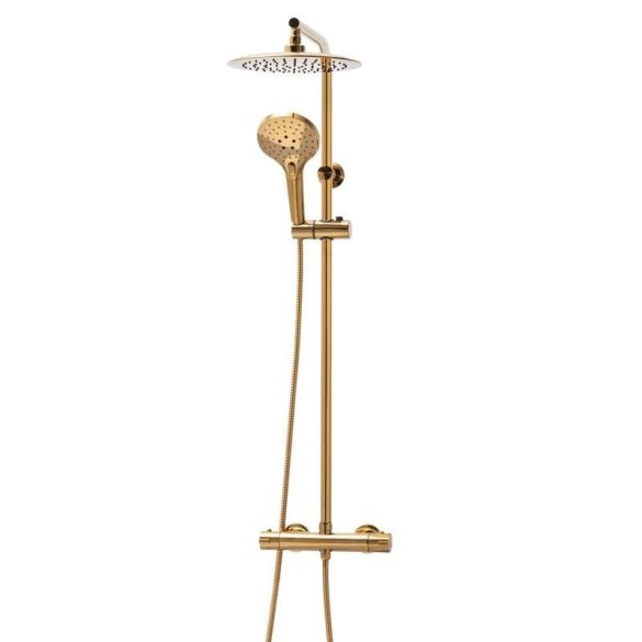 Yoka Oman zuhanyrendszer termosztátos csapteleppel - arany 