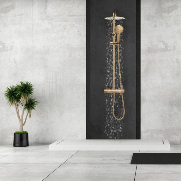 Yoka Dubai zuhanyrendszer csapteleppel - arany 