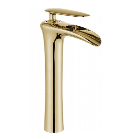 Mexen Lyra magasított mosdó csaptelep - arany (745310-50)
