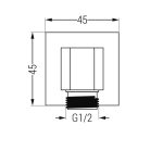 Mexen Cube fali zuhany csatlakozó - zuhanyrózsa tartóval - rosegold (79300-60)