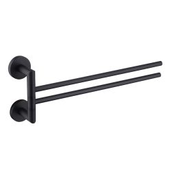   Welland Diamond 2 soros behajtható törölközőtartó rúd - fekete (90308B-B)