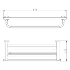 Welland Topaz törölközőtartó és polc - 60 cm - arany (96302-BG)