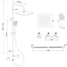 Zuhanyszett esőztetővel és termosztátos zuhanycsapteleppel