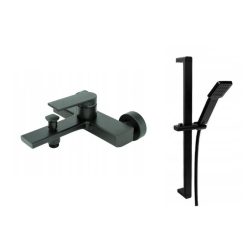   Gamma Rossa kádtöltő csaptelep + ZN3C zuhanyszett - fekete