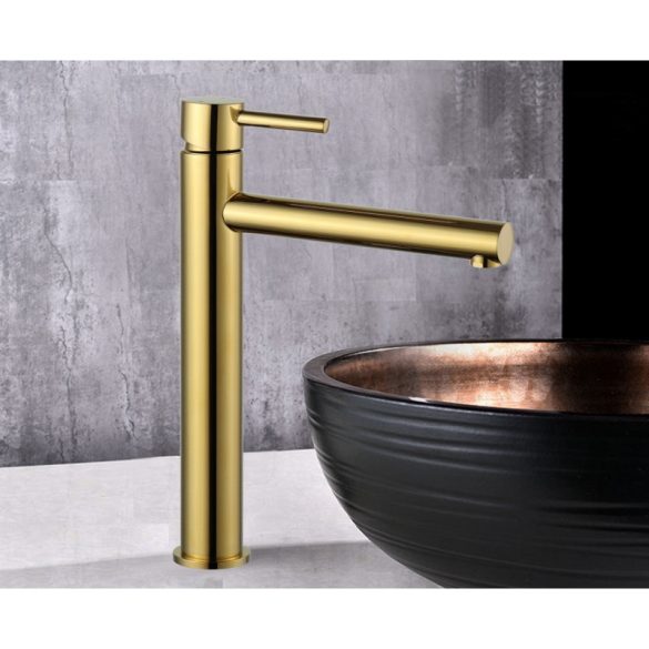 Mexen Elba magasított fürdőszobai mosdó csaptelep - arany  (74110-50)