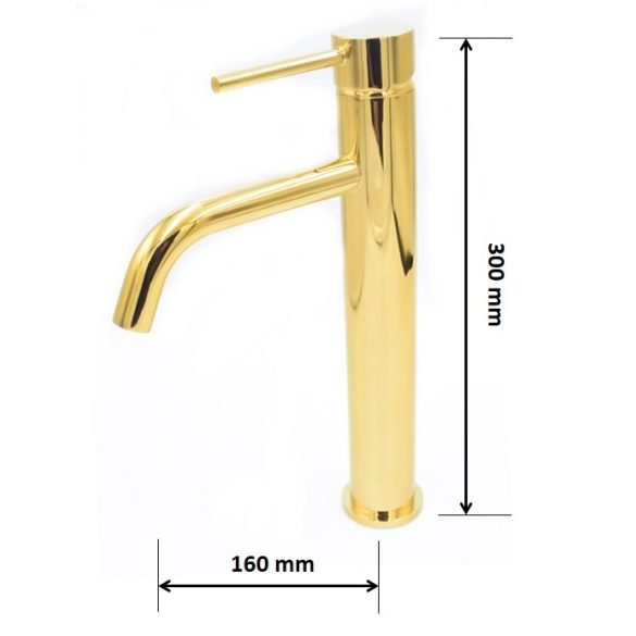 Gamma Roy Gold magasított mosdó csaptelep - arany